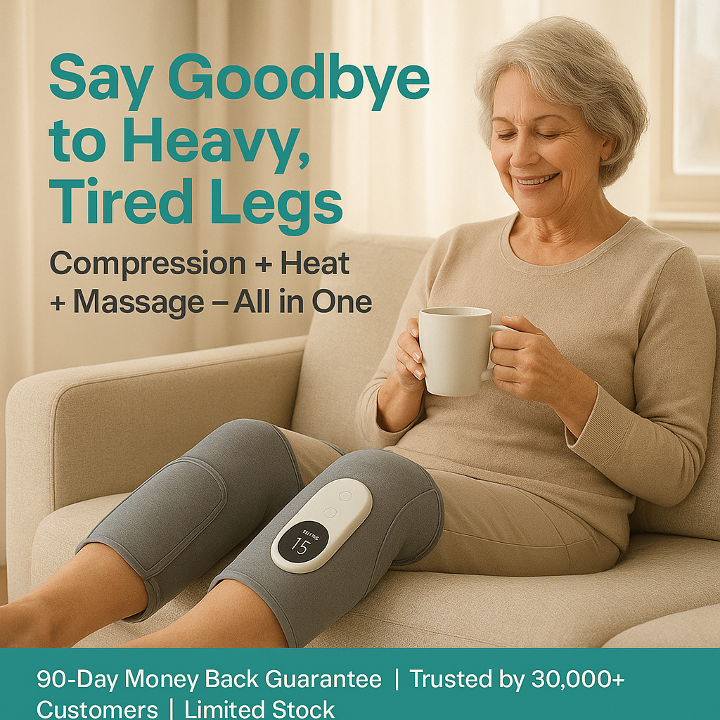 The Legato™ 3-in-1 Leg Massager Melts Away Swelling, Heaviness, And Pain In Just 15 Minutes A Day.